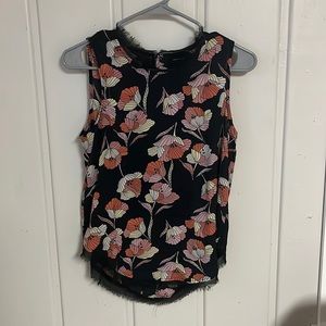 Who What Wear Floral Sleeveless Blouse, Size XS